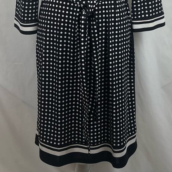 Talbots Black & White Polka Dot Career OfficeCore Shirt Dress NWOT Size S - Picture 4 of 13